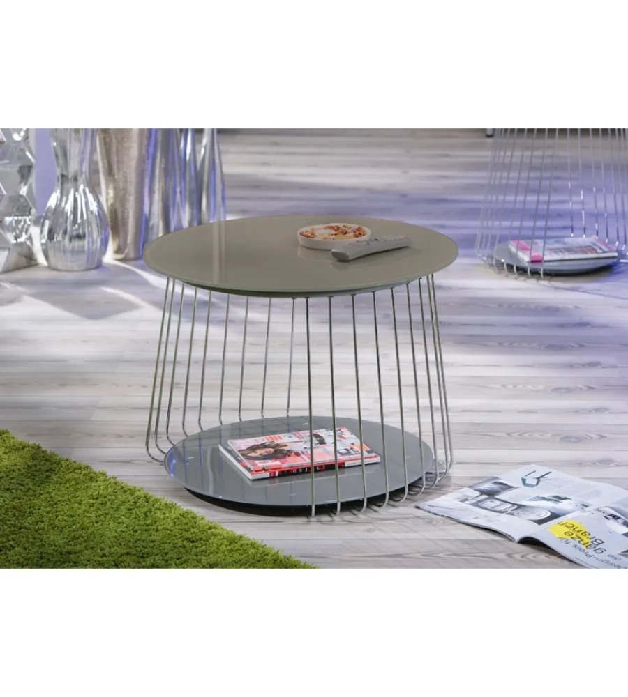 Best Tavolino in metallo e vetro temperato, ø 70 cm Tavolini