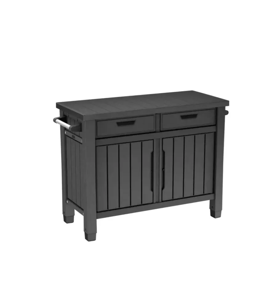 Outlet Tavolino per barbecue "unity xl" colore grafite, 125,5x51,5x90 cm Mobili Da Giardino E Accessori