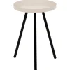 Tavolini- Tavolino salotto "dalton" crema, ø30 cm