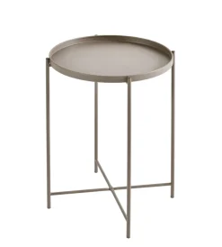 Best Tavolino salotto "frosty" in metallo grigio, ø38 cm Tavolini