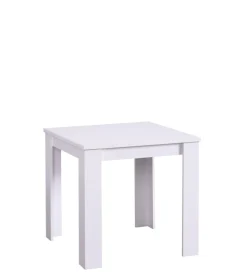 Tavoli-BellaHome Tavolo "alicante" bianco opaco, 80x80x75cm