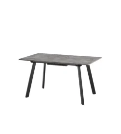 Tavoli- Tavolo allungabile "wilder" nero e cemento, 140-180x80x76 cm