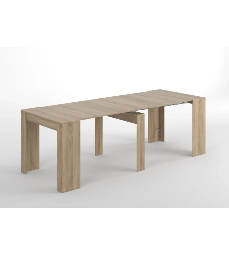 Tavoli|Tavolo consolle multiposizione estensibile rovere, 90x51x78 cm