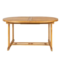 Online Tavolo da esterno allungabile ovale in legno di acacia 150/200x100x75 cm Mobili Da Giardino E Accessori