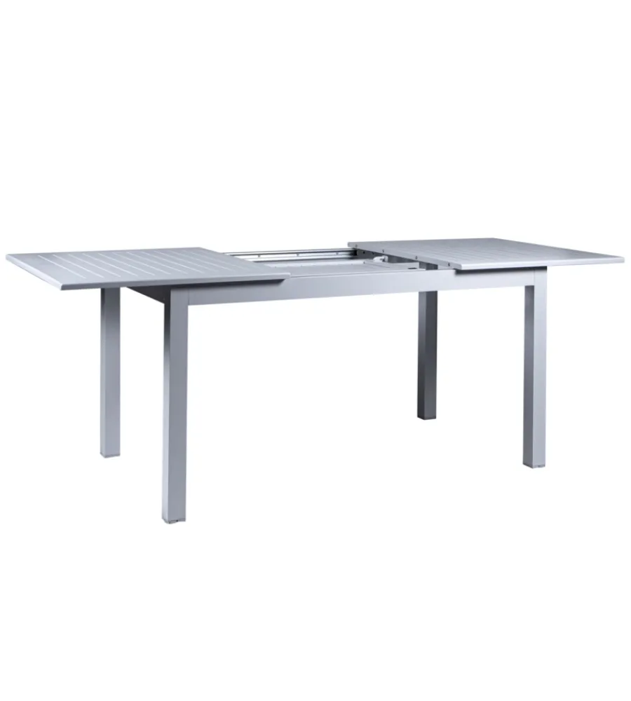 Clearance Tavolo da esterno allungabile in alluminio grigio chiaro 210/152x89x75 cm Mobili Da Giardino E Accessori