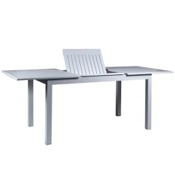Clearance Tavolo da esterno allungabile in alluminio grigio chiaro 210/152x89x75 cm Mobili Da Giardino E Accessori