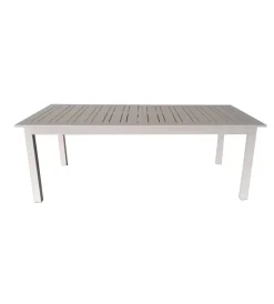 Tavolo da esterno allungabile in alluminio grigio chiaro 216/298x100x75 cm Mobili Da Giardino E Accessori