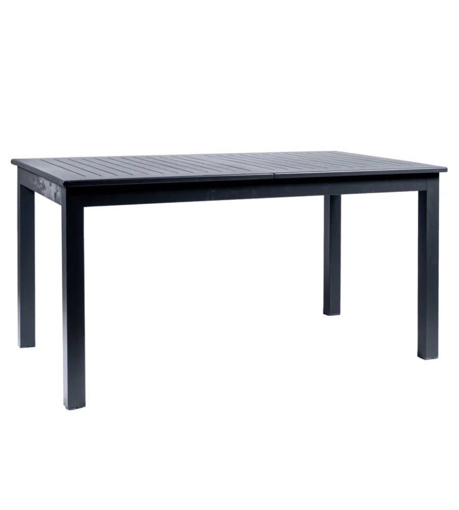 Mobili Da Giardino E Accessori-EuroGarden Tavolo da esterno allungabile in alluminio grigio 210/152x89x75 cm