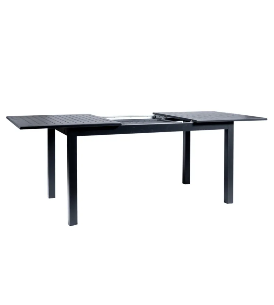 Mobili Da Giardino E Accessori-EuroGarden Tavolo da esterno allungabile in alluminio grigio 210/152x89x75 cm