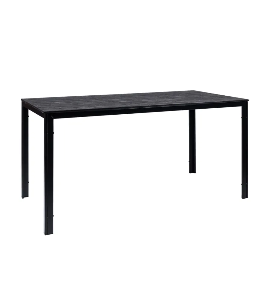 Mobili Da Giardino E Accessori|Tavolo da esterno "california" in polipropilene e alluminio antracite 160x80x75 cm