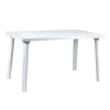 Mobili Da Giardino E Accessori- Tavolo da esterno "domingo" in polipropilene bianco 130x75x73 cm