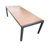Mobili Da Giardino E Accessori|Tavolo da esterno estensibile "alissa" in alluminio teak naturale 160/240x100x74 cm