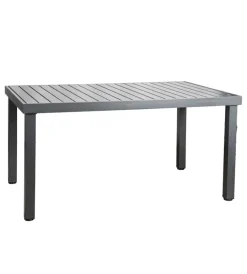 Mobili Da Giardino E Accessori-EuroGarden Tavolo da esterno in alluminio grigio 152x90x75 cm