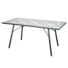 Mobili Da Giardino E Accessori-EuroGarden Tavolo da esterno "venezia" in ferro con top piastrelle gres 160x80x75 cm