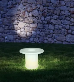 Discount Tavolo da esterno led rgb vtac con telecomando bianco 72x72x58 cm Illuminazione Per Esterno