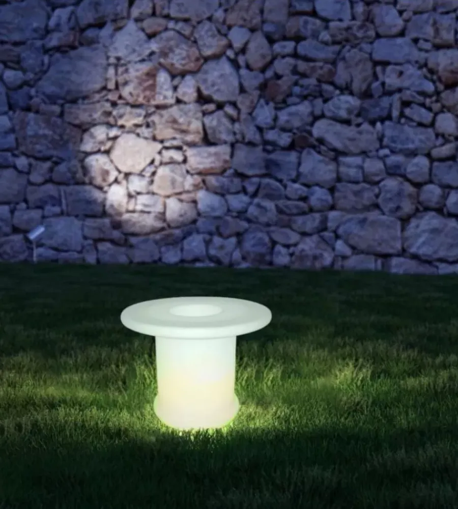 Discount Tavolo da esterno led rgb vtac con telecomando bianco 72x72x58 cm Illuminazione Per Esterno
