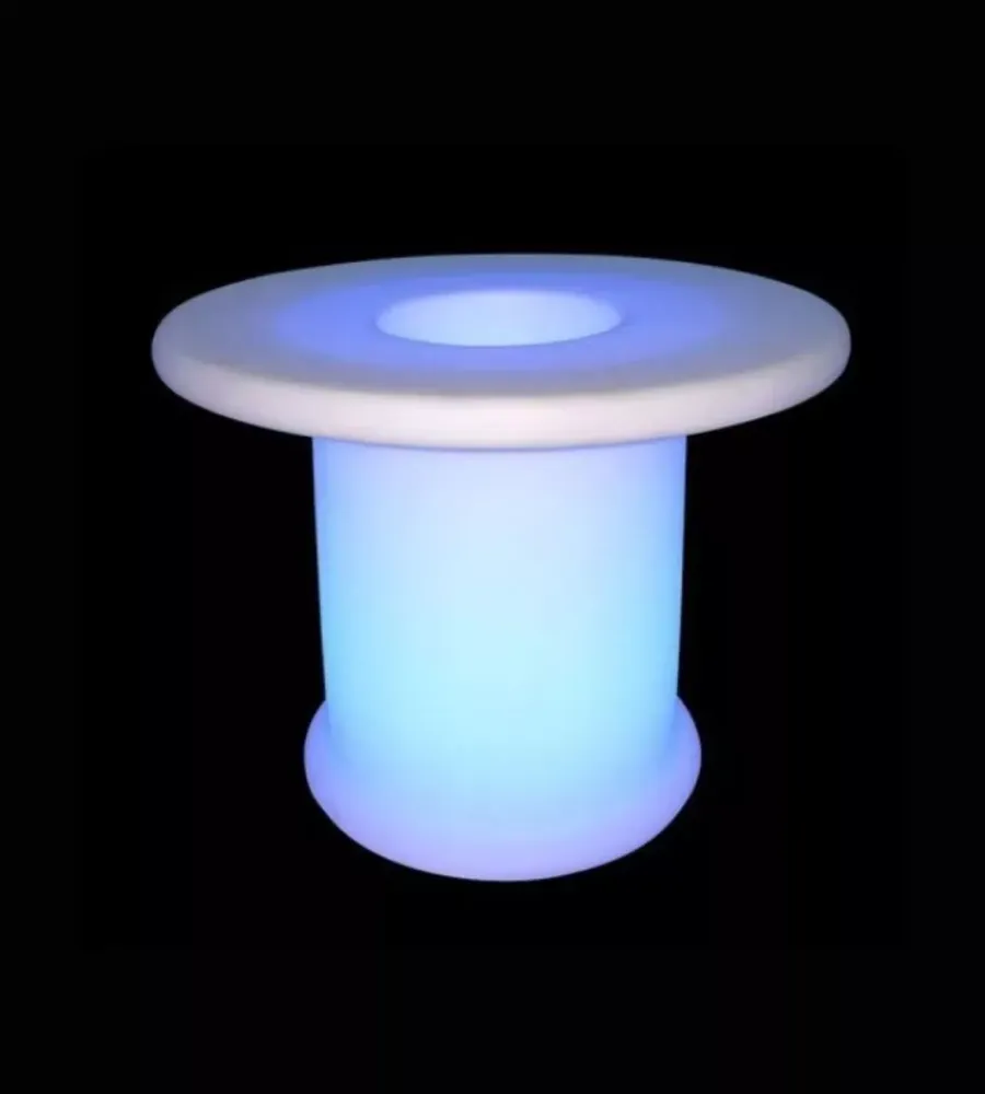 Discount Tavolo da esterno led rgb vtac con telecomando bianco 72x72x58 cm Illuminazione Per Esterno