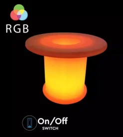 Discount Tavolo da esterno led rgb vtac con telecomando bianco 72x72x58 cm Illuminazione Per Esterno