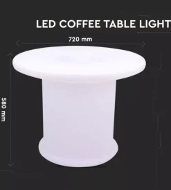 Discount Tavolo da esterno led rgb vtac con telecomando bianco 72x72x58 cm Illuminazione Per Esterno