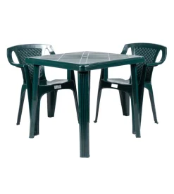 New Tavolo da esterno "rodi" in polipropilene verde 75x75x73 cm Mobili Da Giardino E Accessori