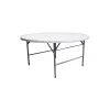 Mobili Da Giardino E Accessori|Tavolo da esterno rotondo pieghevole solaria "catering" con maniglia in polietilene 150x150x74 cm