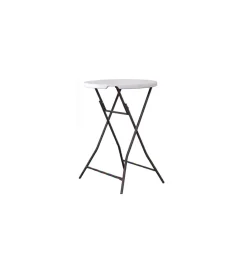 Sale Tavolo da esternorotondo alto solaria "catering" in polietilene bianco 80x80x110 cm Mobili Da Giardino E Accessori