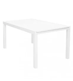 Mobili Da Giardino E Accessori- Tavolo da giardino allungabile elica garden "formentera" in alluminio bianco 160/240x90x75 cm