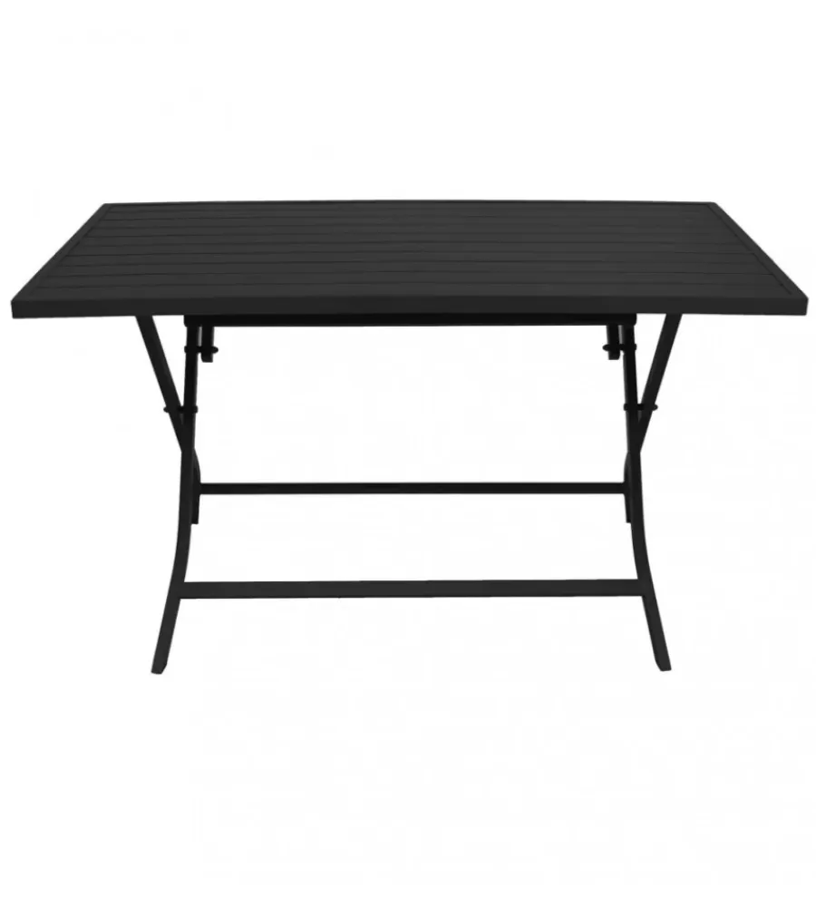 Mobili Da Giardino E Accessori- Tavolo da giardino pieghevole elica garden "alabama" in alluminio antracite 77x130x73 cm