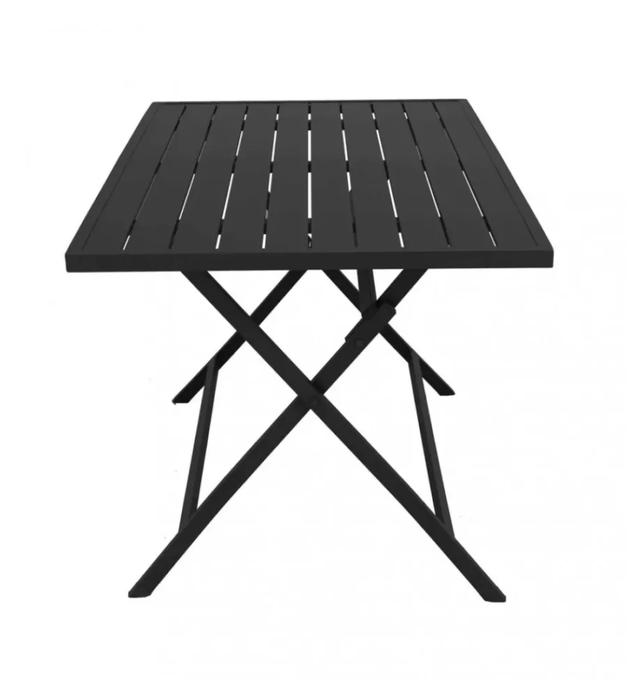 Mobili Da Giardino E Accessori- Tavolo da giardino pieghevole elica garden "alabama" in alluminio antracite 77x130x73 cm