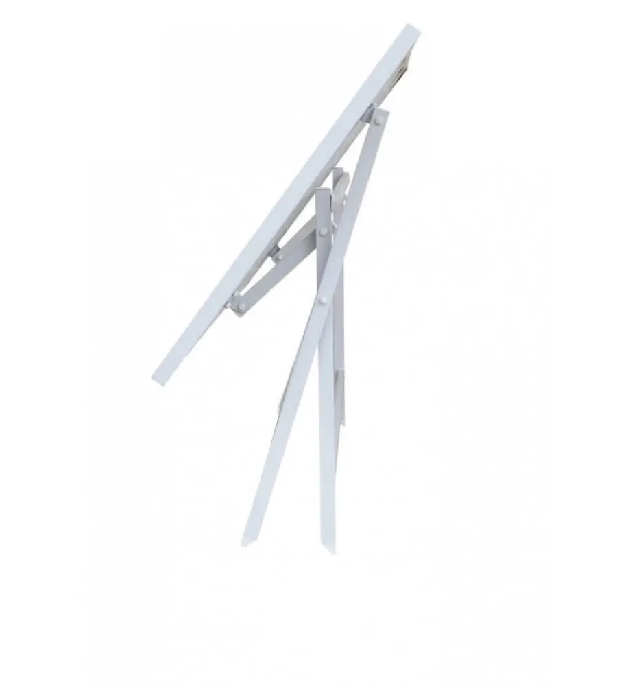 Mobili Da Giardino E Accessori- Tavolo da giardino pieghevole elica garden "alabama" in alluminio bianco 77x130x73 cm