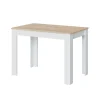 Outlet Tavolo da pranzo bianco e rovere, 109x67x78 cm Tavoli