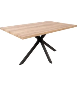 Tavolo da pranzo "eden" con gambe in metallo nero, 150x90x75 cm Tavoli