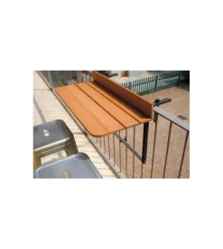 Sale Tavolo per ringhiera balcone pieghevole solaria "look out" in alluminio resin wood 80x37 cm Mobili Da Giardino E Accessori