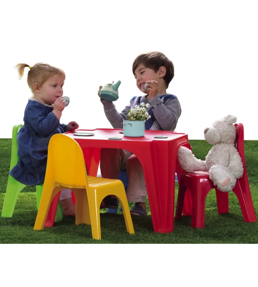 Giochi E Casette Bimbo- Tavolo pic nic da esterno per bambini con 4 sedute modello "4 amici"