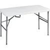 Brunner Campeggio|Tavolo pieghevole a valigia da campeggio "club 120" in acciaio e plastica bianco 120x59x74 cm