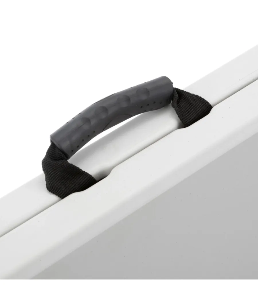 Brunner Campeggio|Tavolo pieghevole a valigia da campeggio "club 120" in acciaio e plastica bianco 120x59x74 cm