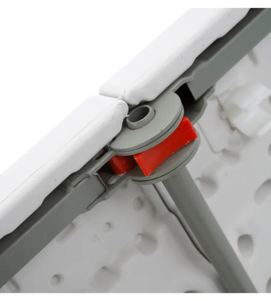 Brunner Campeggio|Tavolo pieghevole a valigia da campeggio "club 120" in acciaio e plastica bianco 120x59x74 cm