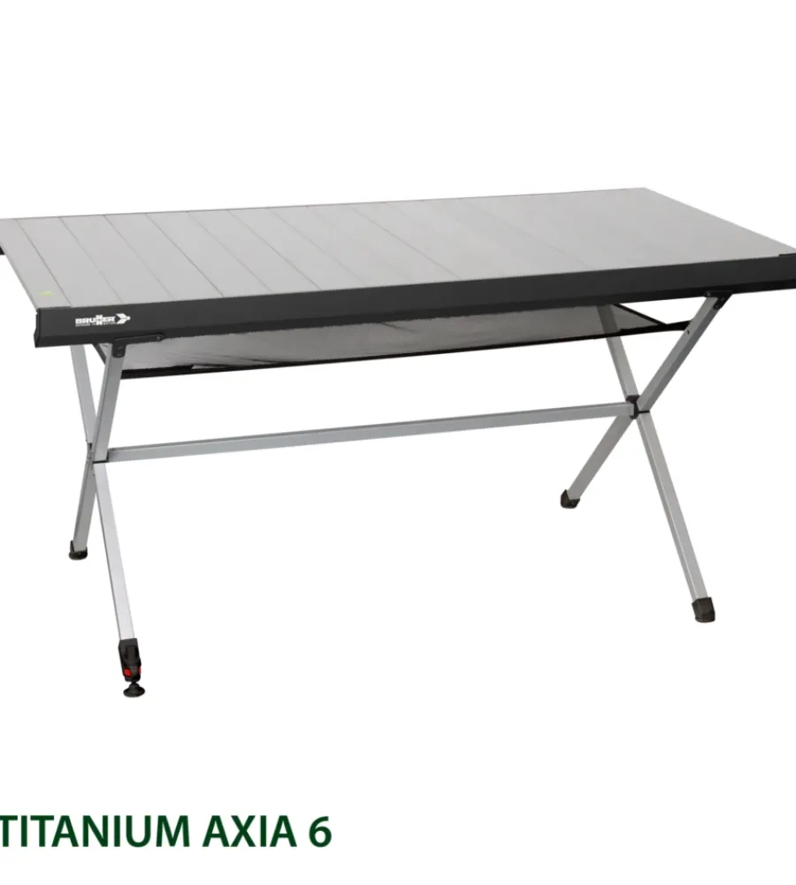 Campeggio-Brunner Tavolo pieghevole da campeggio "titanium axia 6" in alluminio 147x76x72 cm