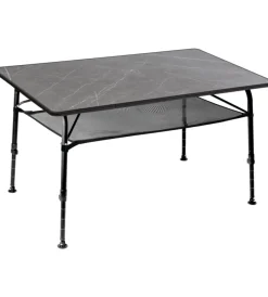 Campeggio-Brunner Tavolo pieghevole da campeggio "elu' 120" in alluminio effetto marmo 120x80x50,5/70 cm