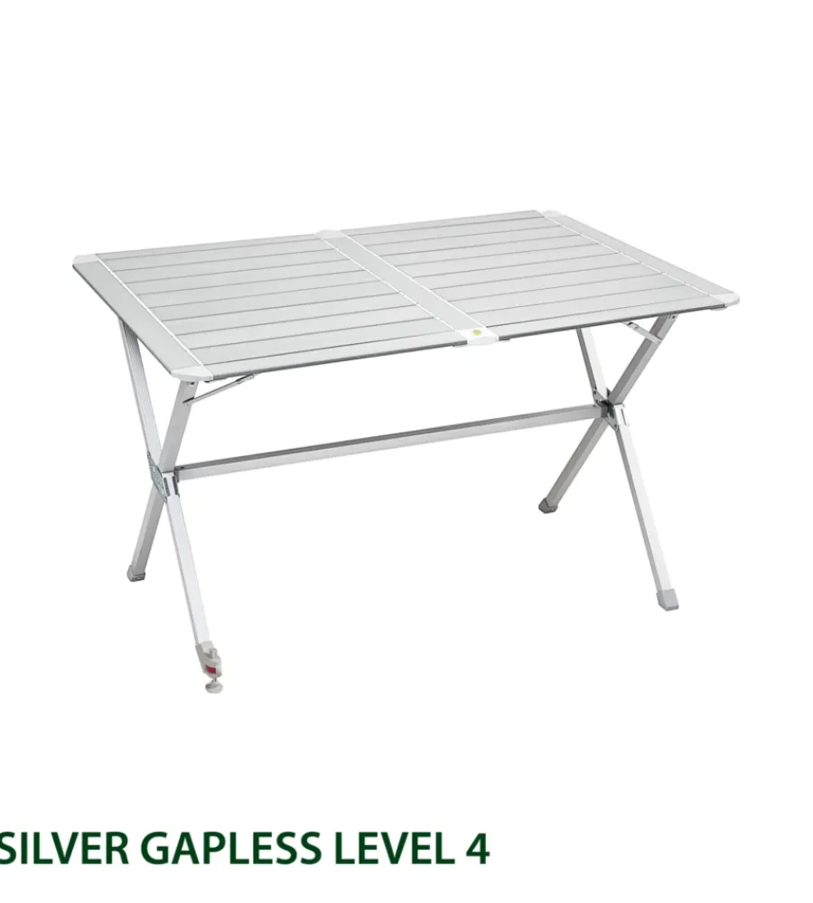 Brunner Campeggio|Tavolo pieghevole da campeggio "silver gapless level 4" in alluminio 110x71x70 cm
