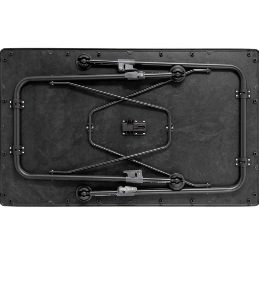 Online Tavolo pieghevole da campeggio "linear 115" in acciaio nero 115x70x63/83 cm Campeggio