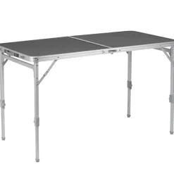 Campeggio-Brunner Tavolo pieghevole da campeggio "flatpack 4" in alluminio grigio 120x60x70 cm