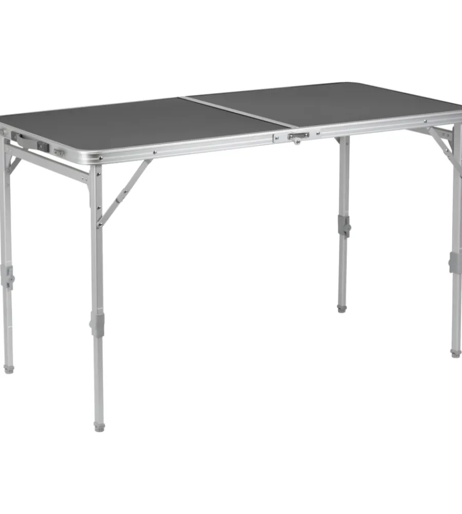 Campeggio-Brunner Tavolo pieghevole da campeggio "flatpack 4" in alluminio grigio 120x60x70 cm