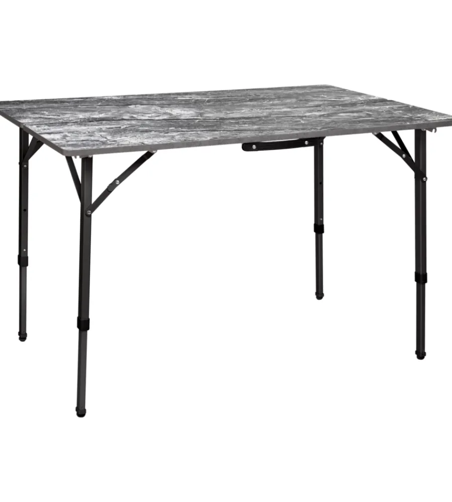 Brunner Campeggio|Tavolo pieghevole da campeggio "elu' duplit" in alluminio nero 110x75x49/58/70 cm