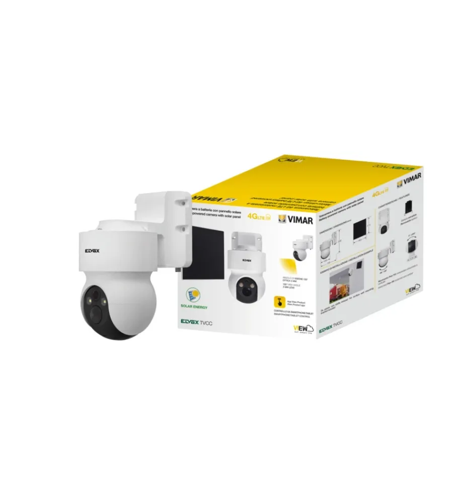 Vimar Videosorveglianza|Telecamera con pannello solare 4g 3mpx - cod.46243.030cl