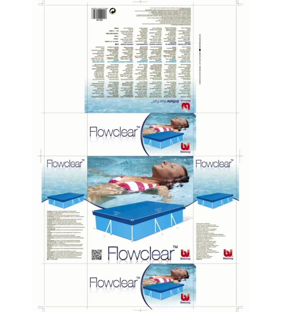 Piscine-Bestway Telo di copertura per piscina da 300 cm 304x205 cm - cod. 58106