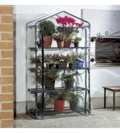 Verdemax Coltivazione E Cura|Telo di ricambio per serra 4 ripiani big in plastica trasparente 90x50x163 cm