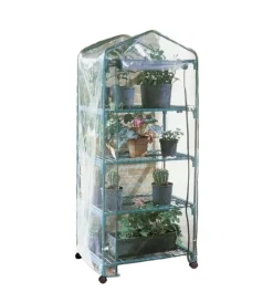 Coltivazione E Cura-Verdemax Telo di ricambio per serra azalea 4 ripiani in tnt trasparente 70x50x158 cm