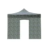 Coperture Per Esterno E Accessori- Telo laterale con porta avvolgibile per gazebo riviera in tessuto impermeabile e anti uv verde effetto militare 3x3 m