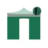 Coperture Per Esterno E Accessori|Telo laterale con porta avvolgibile per gazebo riviera in tessuto impermeabile e anti uv verde 3x3 m